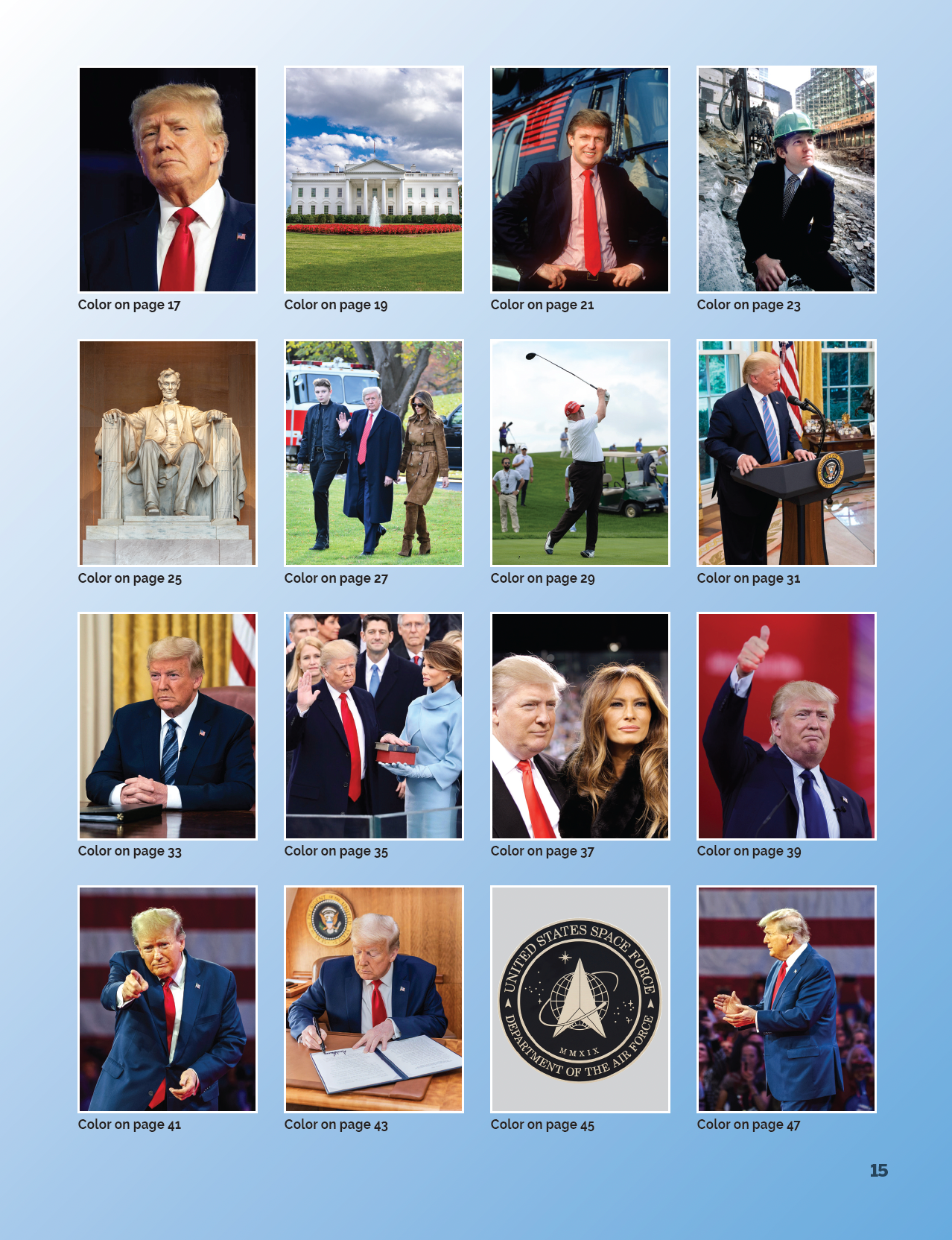 President Donald J. Trump Inaugural Coloring Book